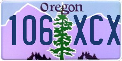 OR license plate 106XCX