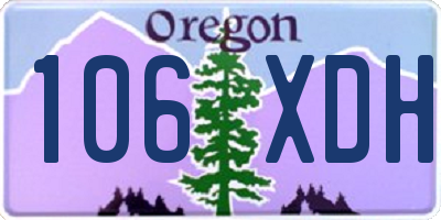 OR license plate 106XDH