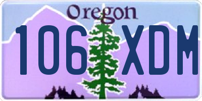 OR license plate 106XDM