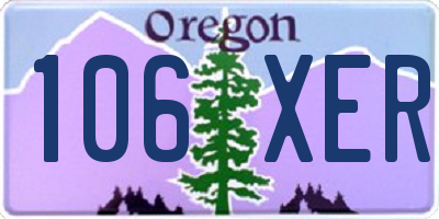 OR license plate 106XER
