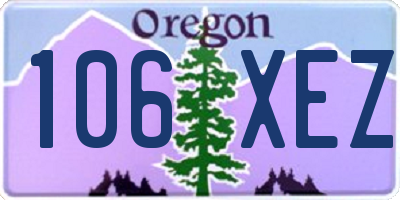 OR license plate 106XEZ