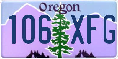 OR license plate 106XFG