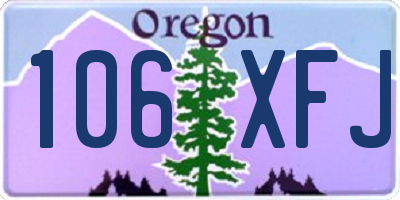 OR license plate 106XFJ
