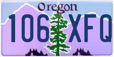 OR license plate 106XFQ