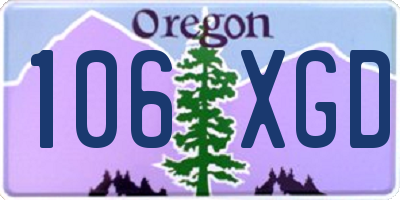 OR license plate 106XGD