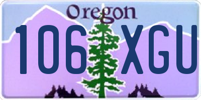 OR license plate 106XGU