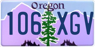 OR license plate 106XGV
