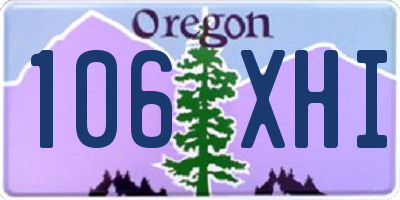 OR license plate 106XHI