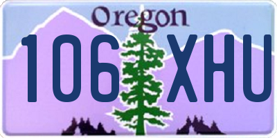 OR license plate 106XHU