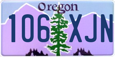 OR license plate 106XJN