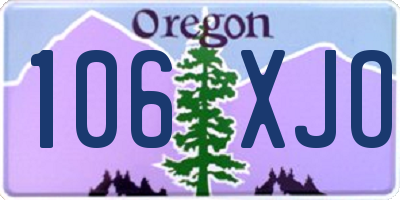 OR license plate 106XJO