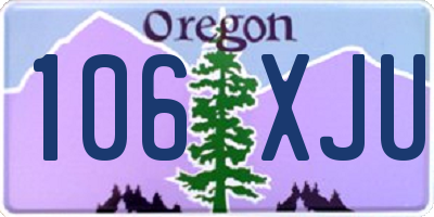 OR license plate 106XJU
