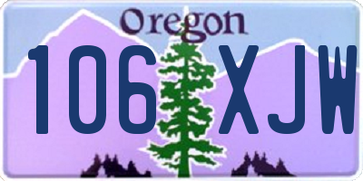 OR license plate 106XJW