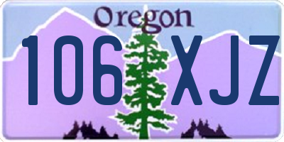OR license plate 106XJZ