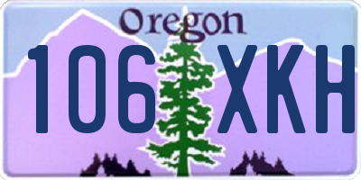 OR license plate 106XKH