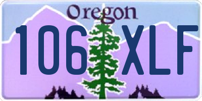 OR license plate 106XLF