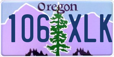 OR license plate 106XLK