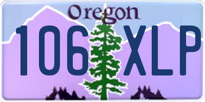 OR license plate 106XLP