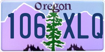 OR license plate 106XLQ
