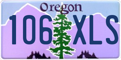 OR license plate 106XLS