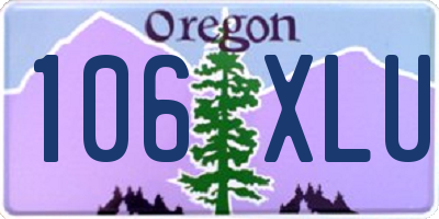OR license plate 106XLU