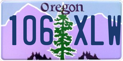 OR license plate 106XLW