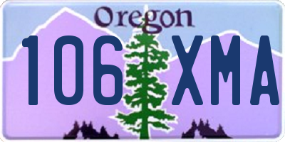OR license plate 106XMA