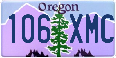 OR license plate 106XMC