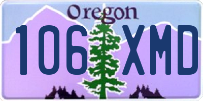 OR license plate 106XMD