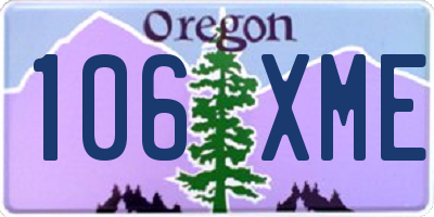 OR license plate 106XME