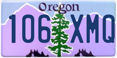 OR license plate 106XMQ