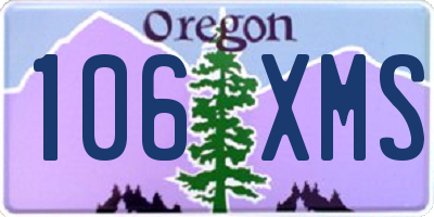 OR license plate 106XMS