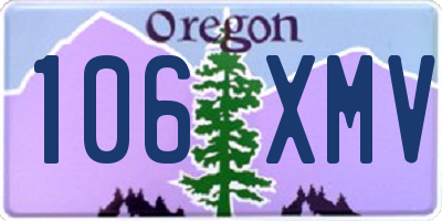 OR license plate 106XMV