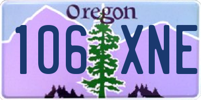 OR license plate 106XNE