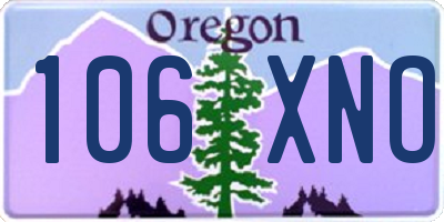 OR license plate 106XNO