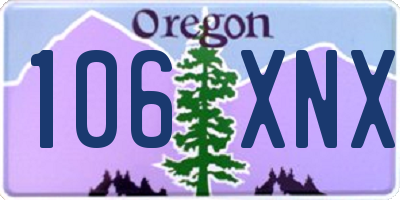 OR license plate 106XNX