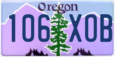 OR license plate 106XOB