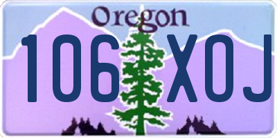 OR license plate 106XOJ