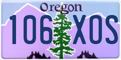 OR license plate 106XOS