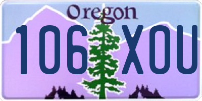 OR license plate 106XOU
