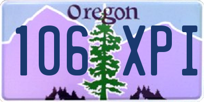 OR license plate 106XPI
