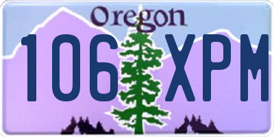 OR license plate 106XPM