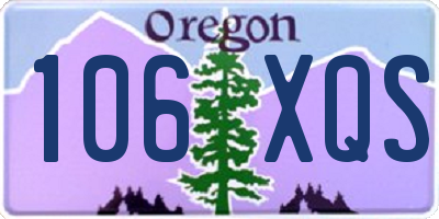 OR license plate 106XQS