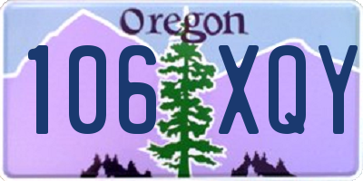 OR license plate 106XQY