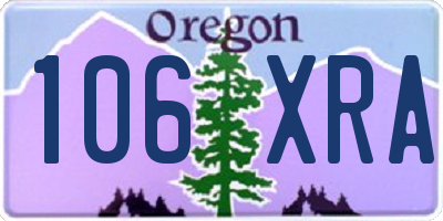 OR license plate 106XRA