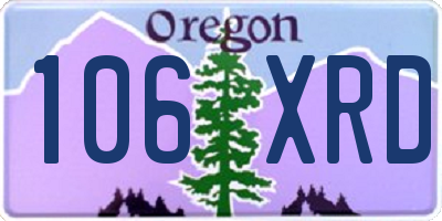 OR license plate 106XRD