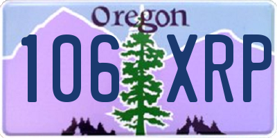 OR license plate 106XRP