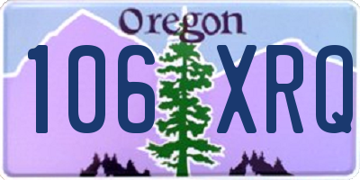 OR license plate 106XRQ