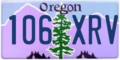 OR license plate 106XRV
