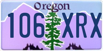 OR license plate 106XRX